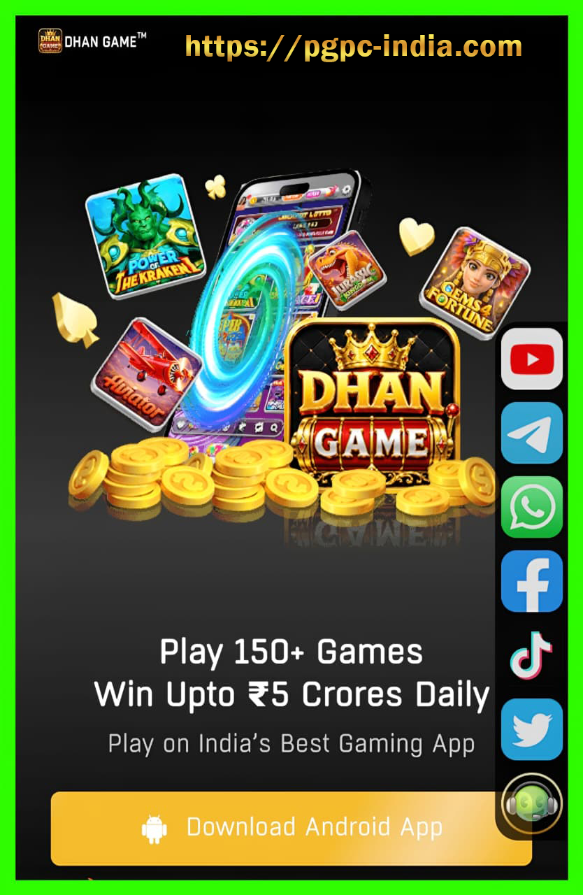 Dhan Game mobile game banner for Android players in India