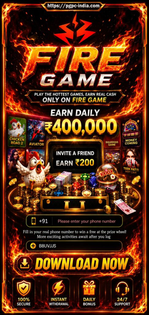 Fire Game mobile game banner for Android players in India