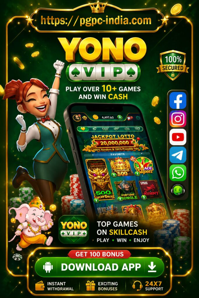 Yono VIP mobile game banner for Android players in India